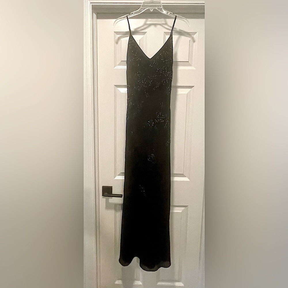 Beautiful Betsy & Adam black evening gown